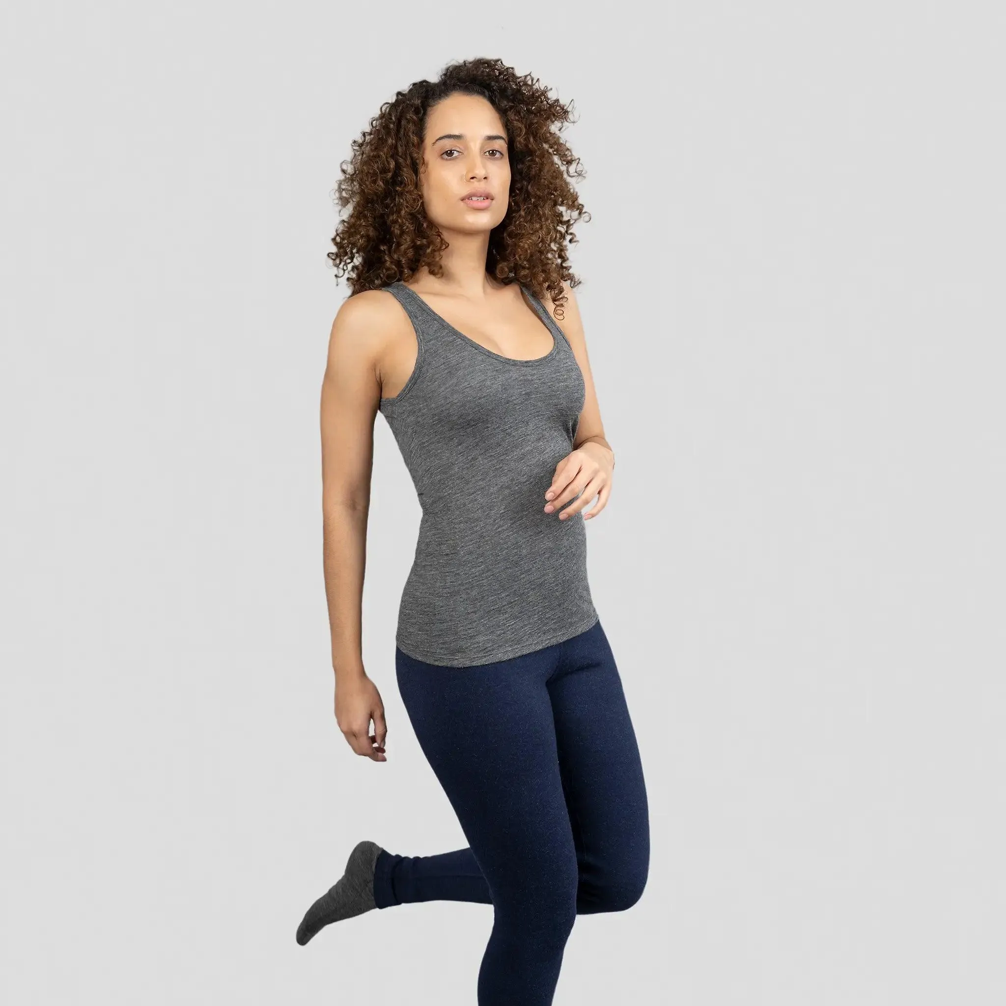 Women's Alpaca Wool Tank Top: 160 Ultralight