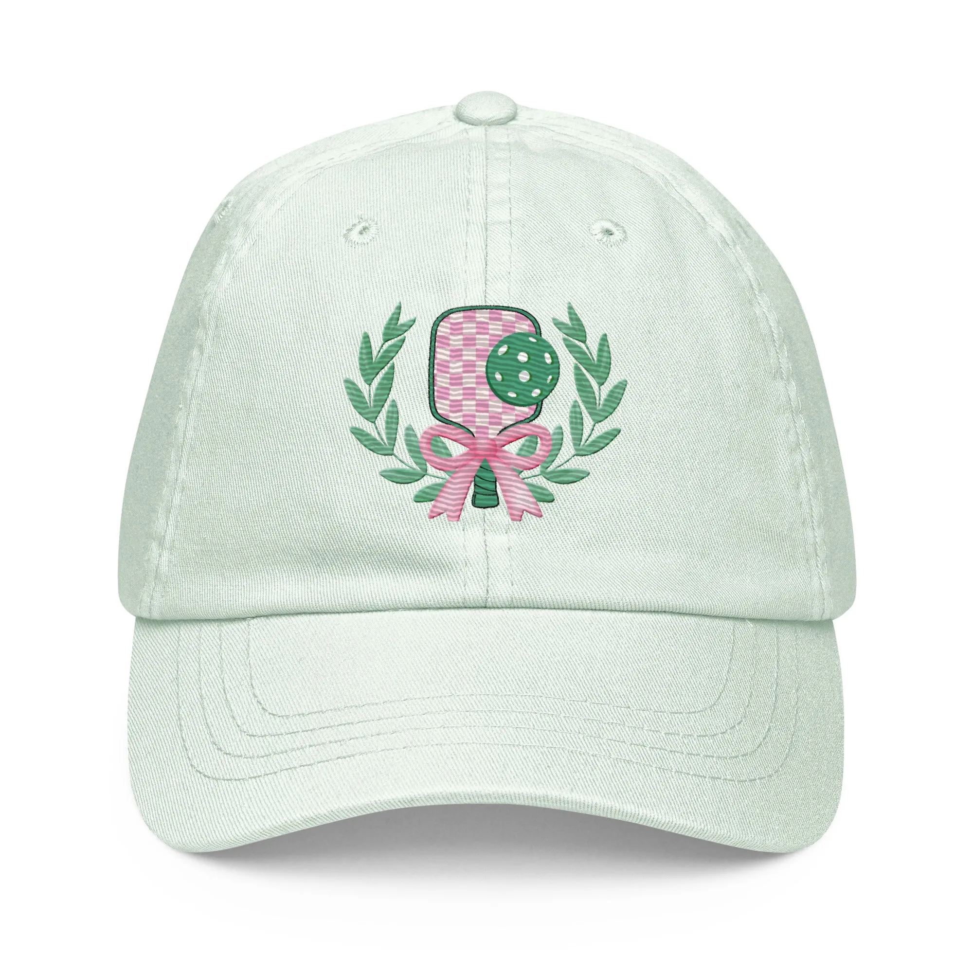 Women's Embroidered Preppy Pastel Pickleball Baseball Hat