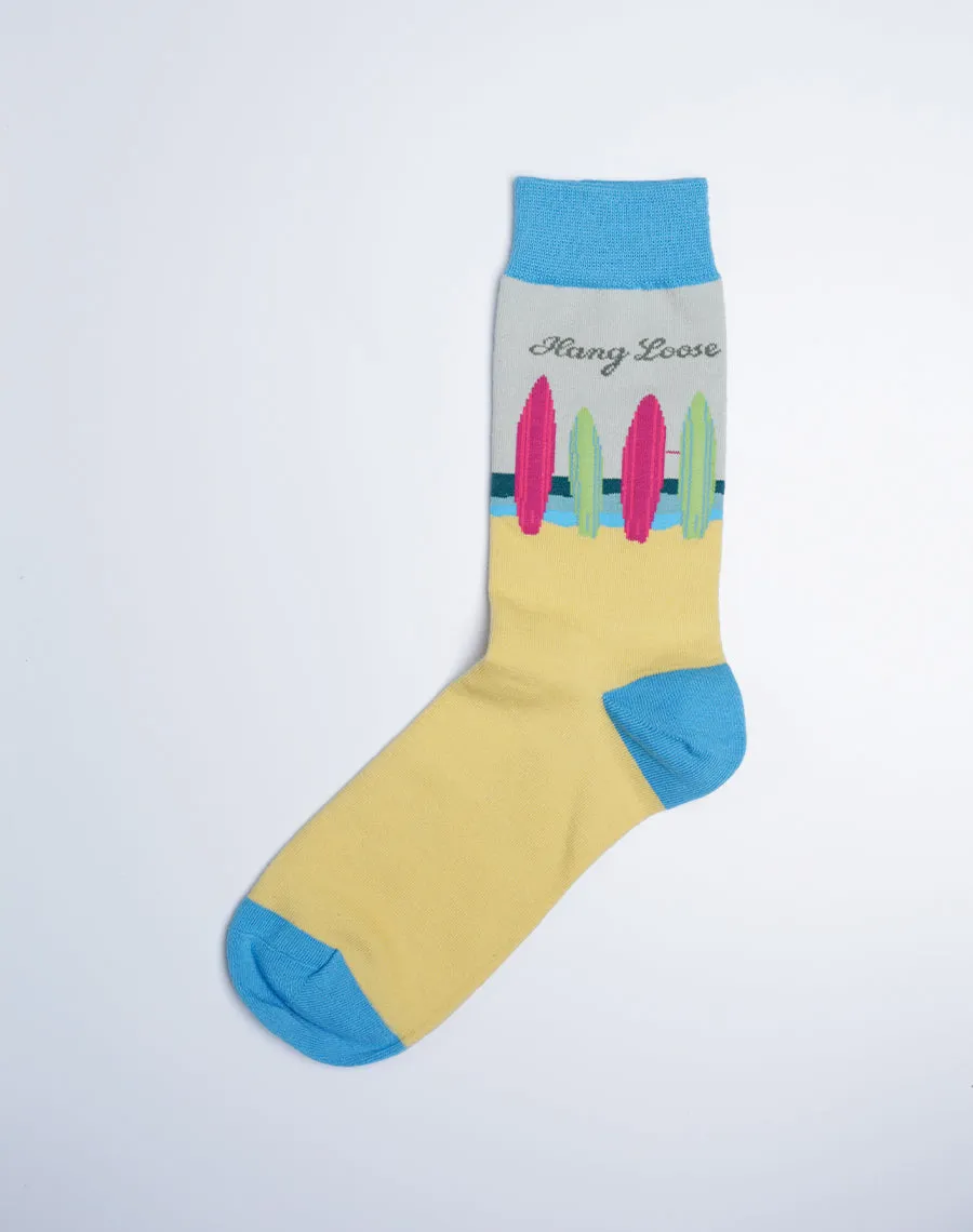 Women's Hang Loose & Surf Crew Socks