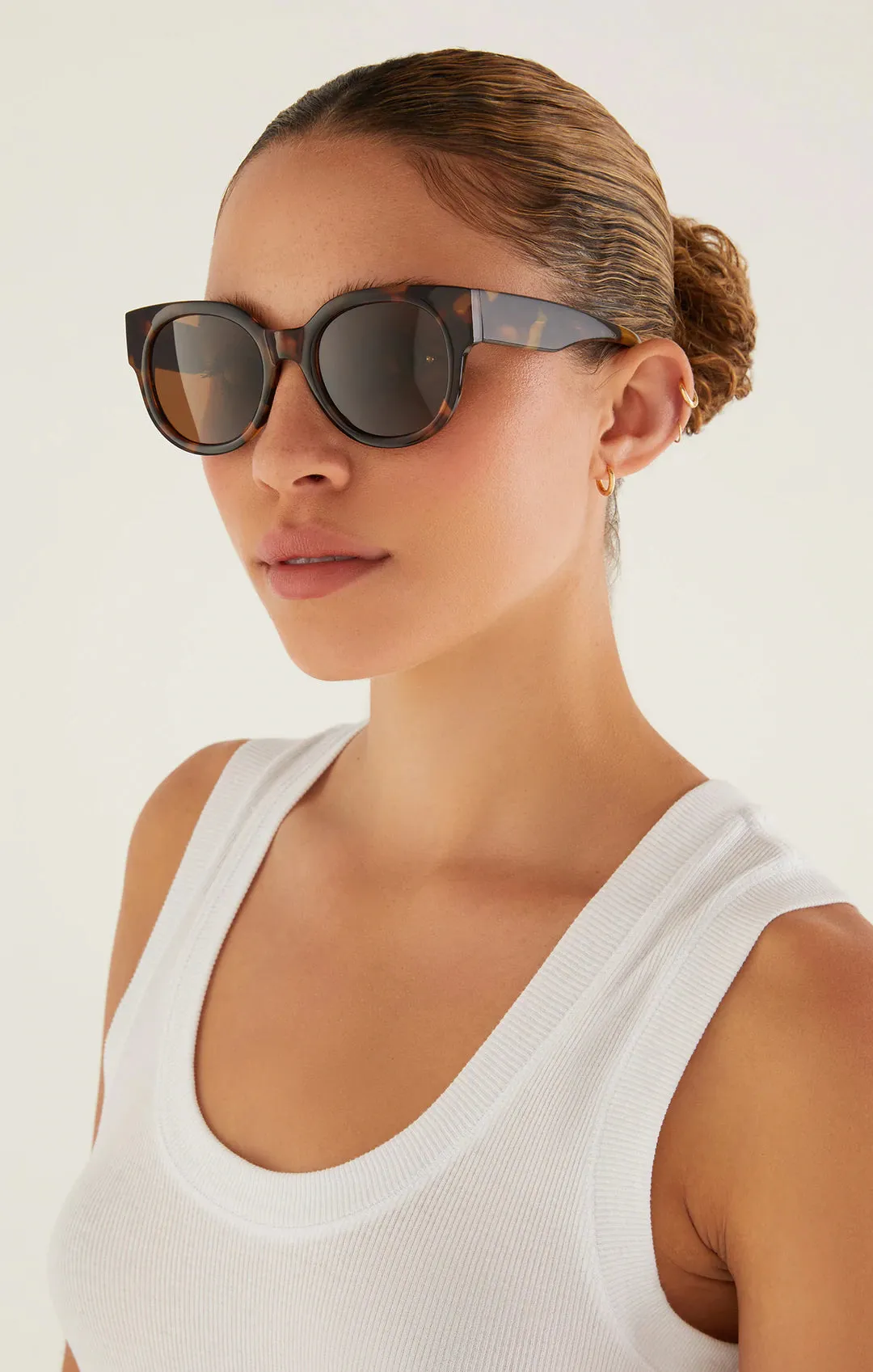 Z Supply Sunglasses Lunch Date Brown Tortoise Gradient