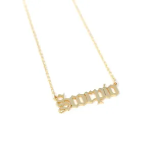 Zodiac Nameplate Necklaces